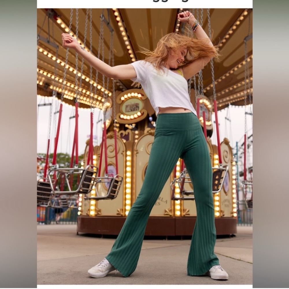 Aerie flare criss cross pants